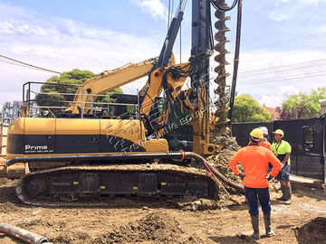 Small Hydraulic Rotary Piling Rig With 78 m/min Main Winch Line Speed 125 kN.m  Torque 15m drilling depth