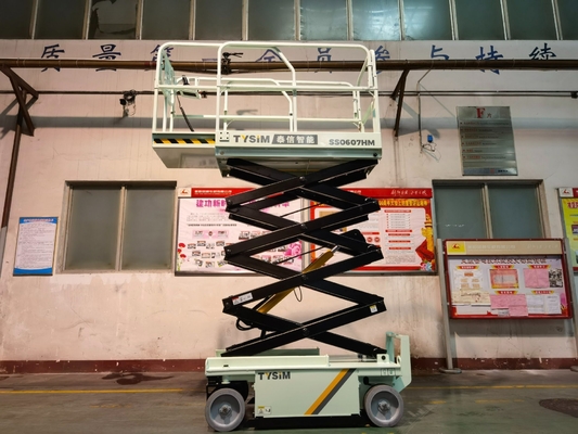 TS6 Máy nâng cắt kéo di động thủy lực làm việc Xưởng 7,8m Động cơ điện cố định