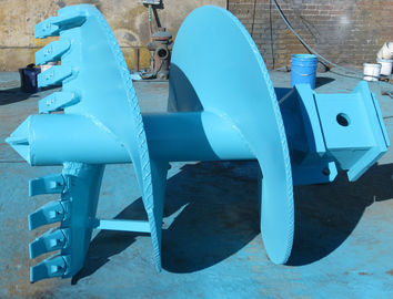 Earth Drill Boring Tools Double Cut Straight Drilling Auger With Rock Drilling Bits