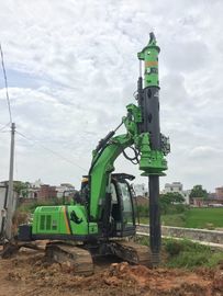 Máy đóng cọc thủy lực nhỏ TYSIM với mô-men xoắn quay tối đa 4T.