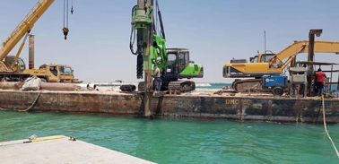 Máy đóng cọc quay biển KR125A Máy đóng cọc hàng hải với độ sâu 37m lồng vào nhau