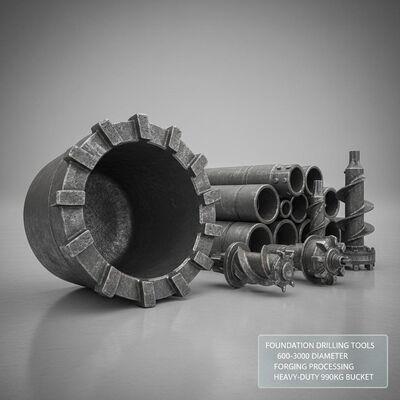 Dụng cụ khoan móng với đường kính 600-3000 và xử lý rèn cho trọng lượng gầu chịu tải nặng 990kg