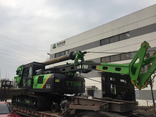Máy đóng cọc thủy lực TYSIM KR125C, máy khoan lỗ đóng cọc loại nhỏ Max.