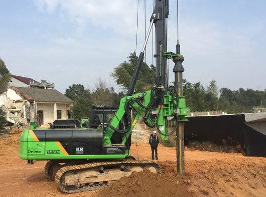 Công trình móng giàn đóng cọc thủy lực TYSIM KR90C Max.