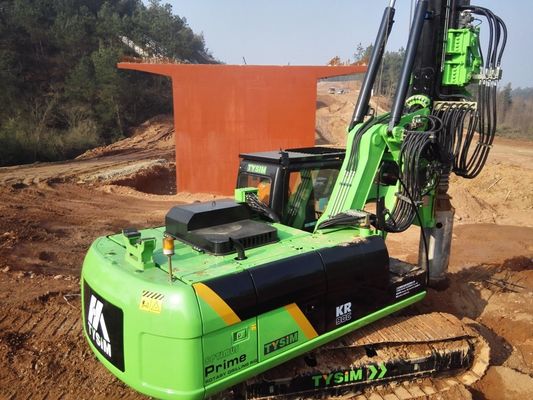Công trình móng giàn đóng cọc thủy lực TYSIM KR90C Max.