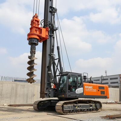 Đồ bọc thủy lực hạng nặng KR300C với độ sâu khoan 54m Chiều kính 2500mm và mô-men xoắn 320kN.m